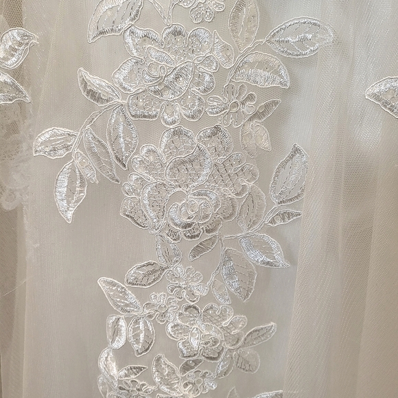 Lulus White Embroidered Lace-up Tulle Maxi Dress - Picture 7 of 16